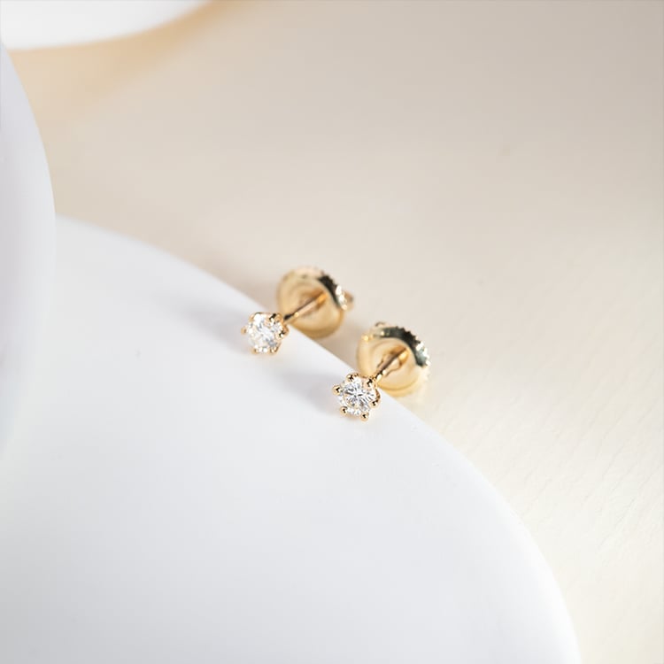 Žiarivé náušnice s 0.20ct diamantmi Ashra 151304