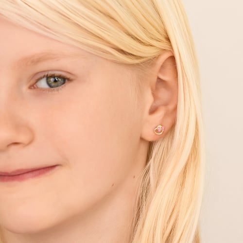 Detské náušnice zo zlata s motýlikom Lady
