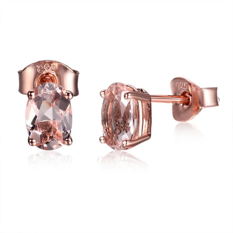 Morganitové strieborné náušnice 21677