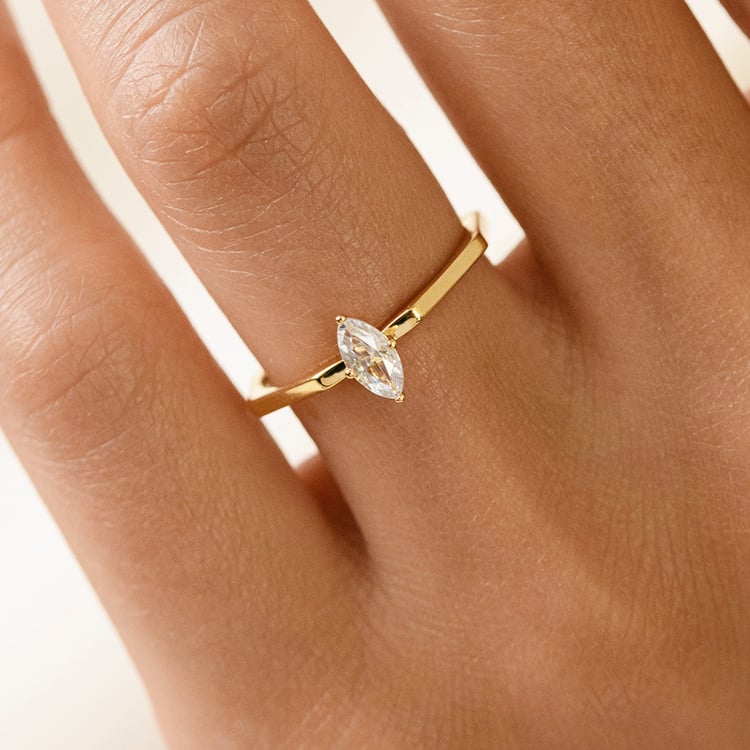 Zlatý prsteň s lab-grown diamantom Julia 163543