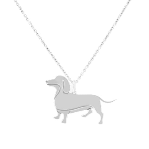 Prívesok v tvare psa s gravírom Dachshund