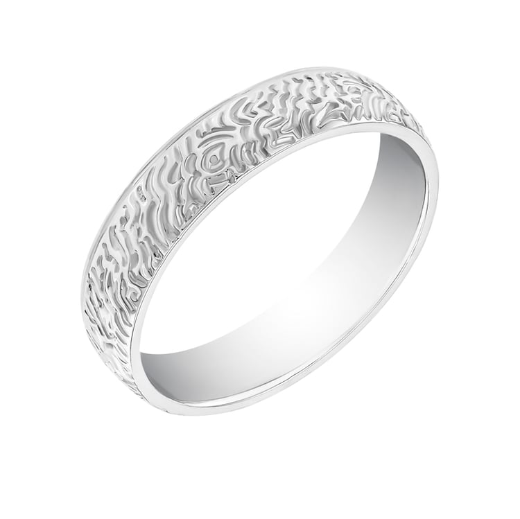 Pánská zlatá obrúčka s reliéfom 33651