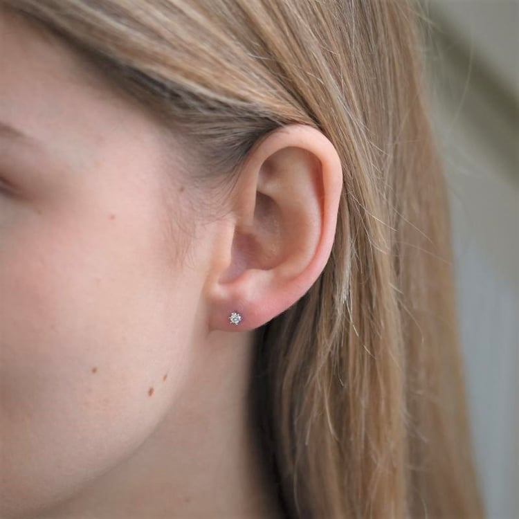 Náušnice s výberom karátovej váhy lab-grown diamantov Sezane 104520