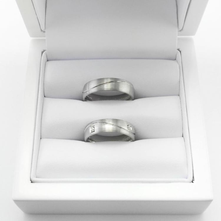 Svadobné platinové obrúčky 11149