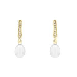 Náušnice s perlami a diamantmi Lucretia