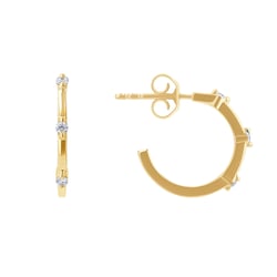 Kruhové náušnice s lab-grown diamantmi Odina