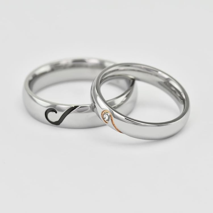 Zlaté svadobné prstene s diamantmi 21883