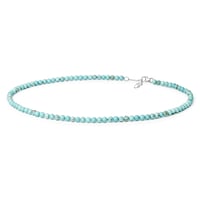 Strieborný náhrdelník s howlitovými korálkami Millar