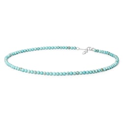 Strieborný náhrdelník s howlitovými korálkami Millar