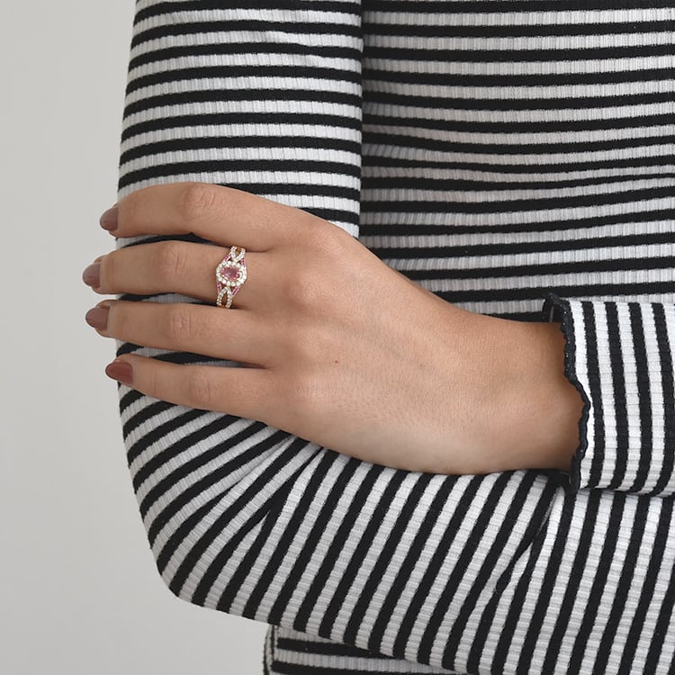 Prsteň s morganitom 72227