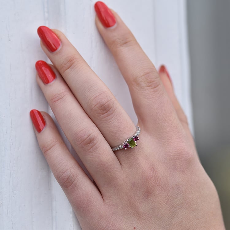 Diamantový prsteň z bieleho zlata 42029