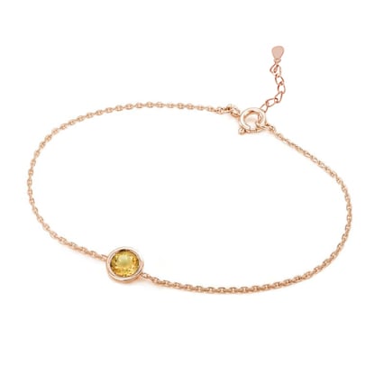 Strieborný náramok s citrínom Rollie