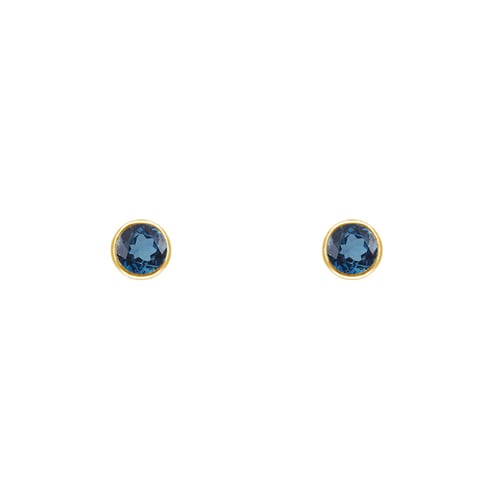 Minimalistické bezel náušnice s londýnskými topásmi Viosa