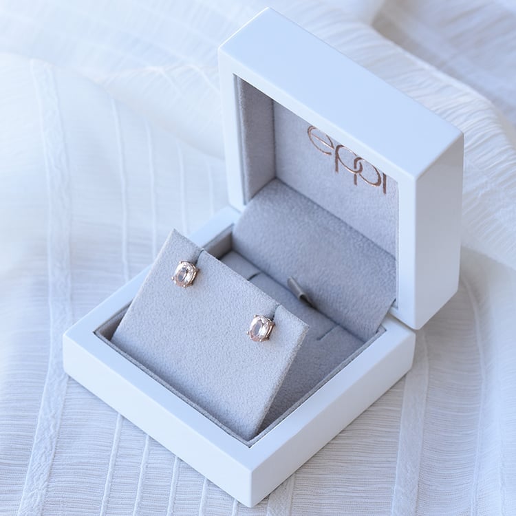 Zlaté náušnice s morganitmi 69859