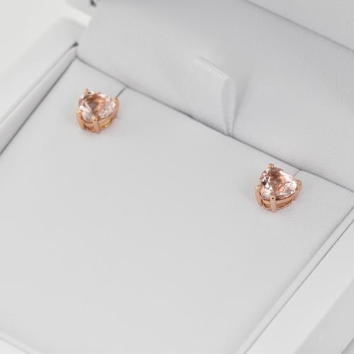 Zlatý set šperkov s morganitovými srdiečkami a diamantom Fairy