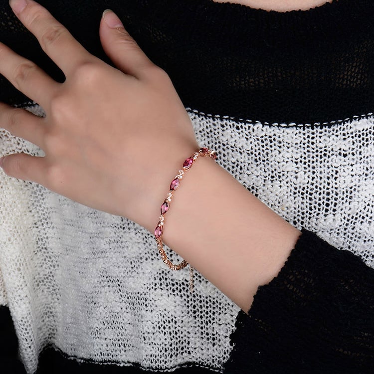 Zlatý náramok s turmalínmi 18814