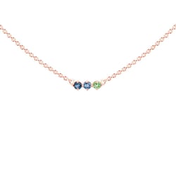 Minimalistický náhrdelník s drahokamami podľa vášho výberu Mina