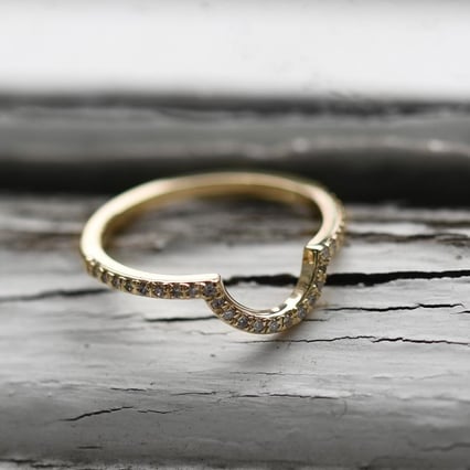 Vykrojená obrúčka s diamantmi Perkelly