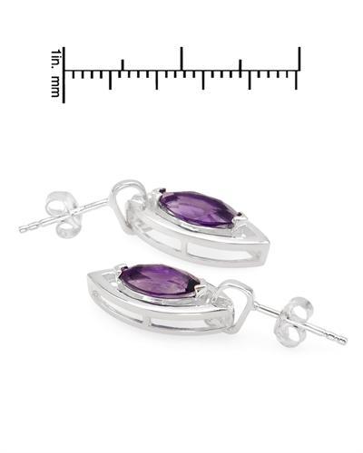 Náušnice s ametystami 964