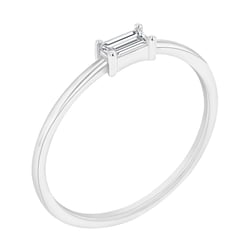 Prsteň s baguette moissanitom Kumar