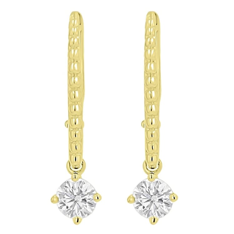 Strieborné náušnice s 0.25ct lab-grown diamantom Fana