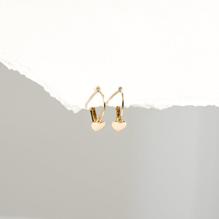 Zlaté detské náušnice so srdiečkami Joia 123117