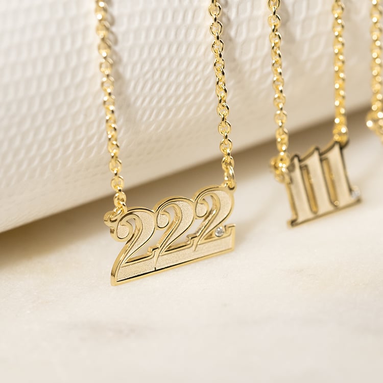 Náhrdelník s diamantom Anjelské čísla 134214