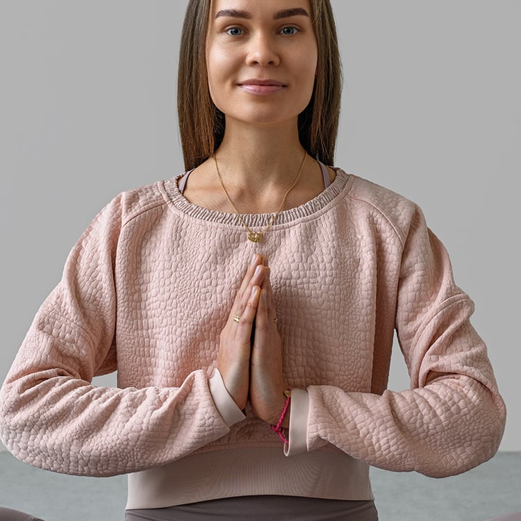 Strieborný joga náhrdelník Lotosový kvet 134167