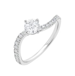 Atypický zásnubný prsteň s lab-grown diamantom Elise