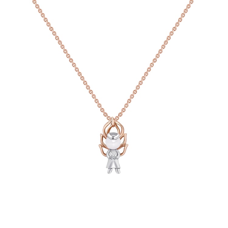 Prívesok s perlou a diamantmi