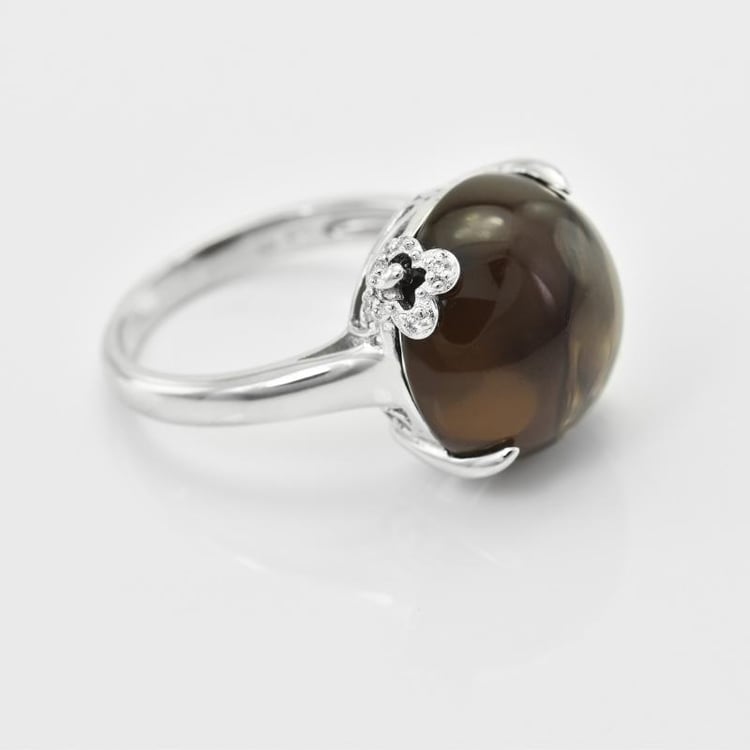 Strieborný prsten s topásom 18724