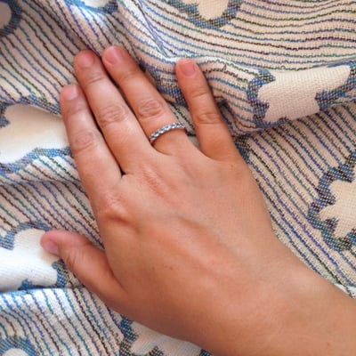 Prsteň s akvamarínmi