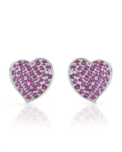 Strieborné náušnice srdcia so zirkónmi Tamlyn