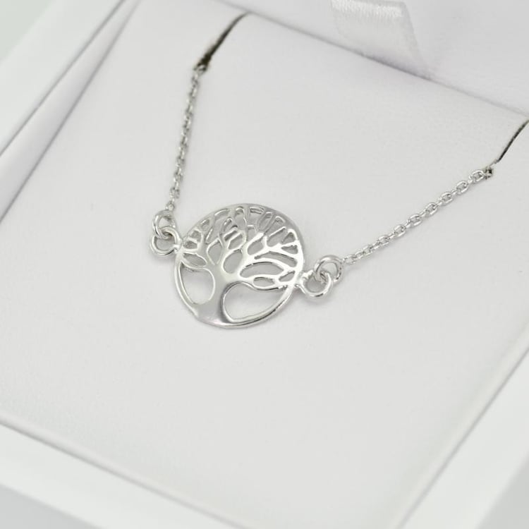 Strieborný náramok so stromom 51821