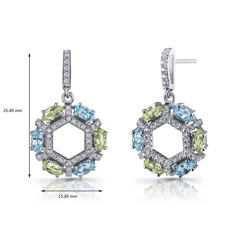 Náušnice s drahokamami Umber 8247