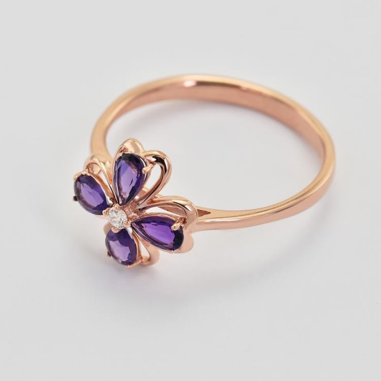 Prsteň s ametystmi 26536