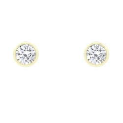 Bezel náušnice s diamantmi Elvi