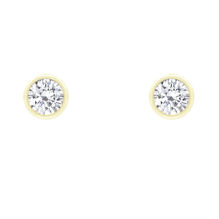 Bezel náušnice s diamantmi Elvi 119962