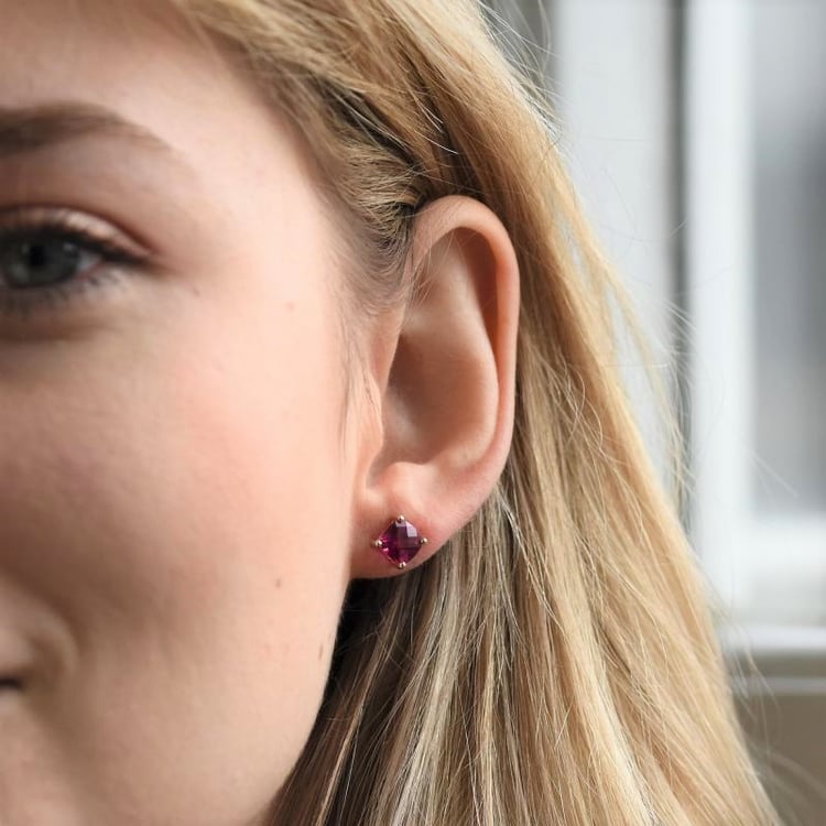 Rubínové náušnice zo zlata Chelsyna 104546