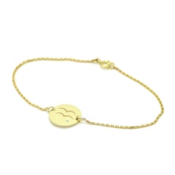 Zlatý náramok so znamením a akvamarínom Vodnár