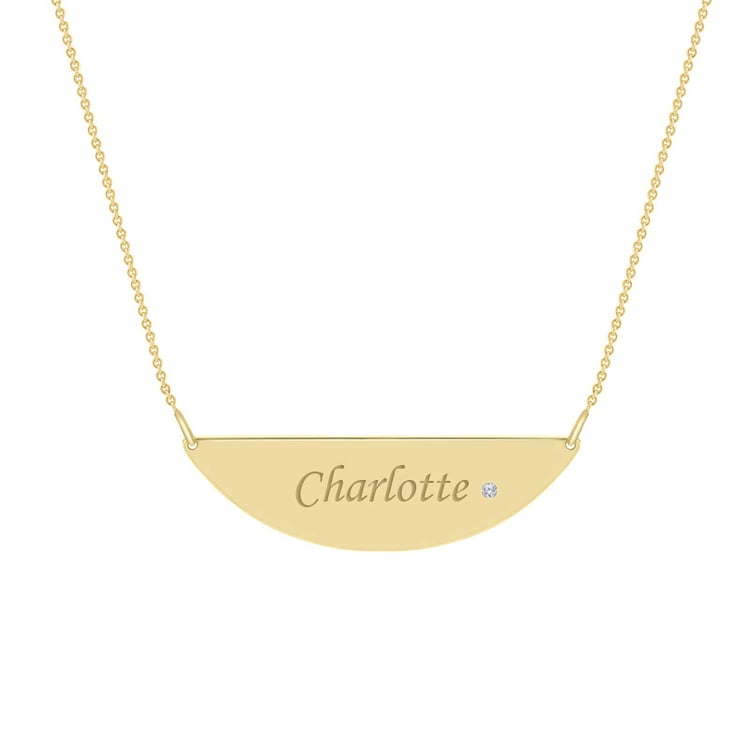 Zlatý polmesiac s diamantom 40255