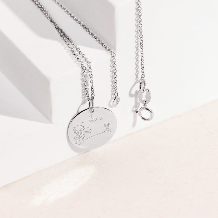 Zlatý prívesok Malý princ s líškou a gravírom 157475