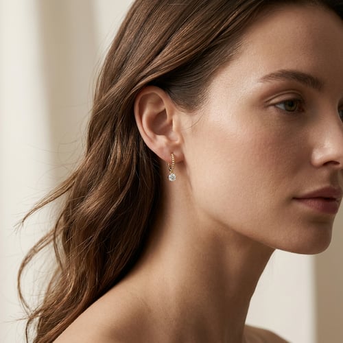 Strieborné náušnice s 0.25ct lab-grown diamantom Fana