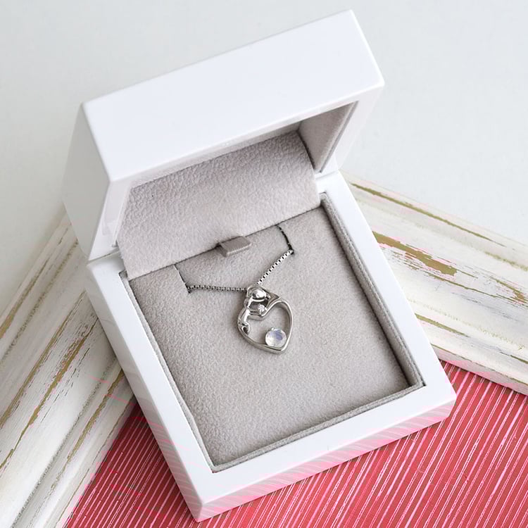 prívesok matka a dieťa s mesačným kameňom 84445