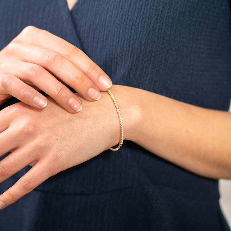 Zlatý flexi náramok s diamantmi Berry 150259