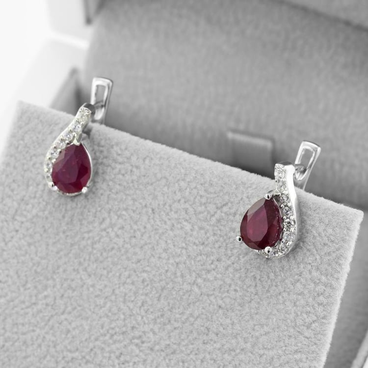 Náušnice s rubínmi 49306