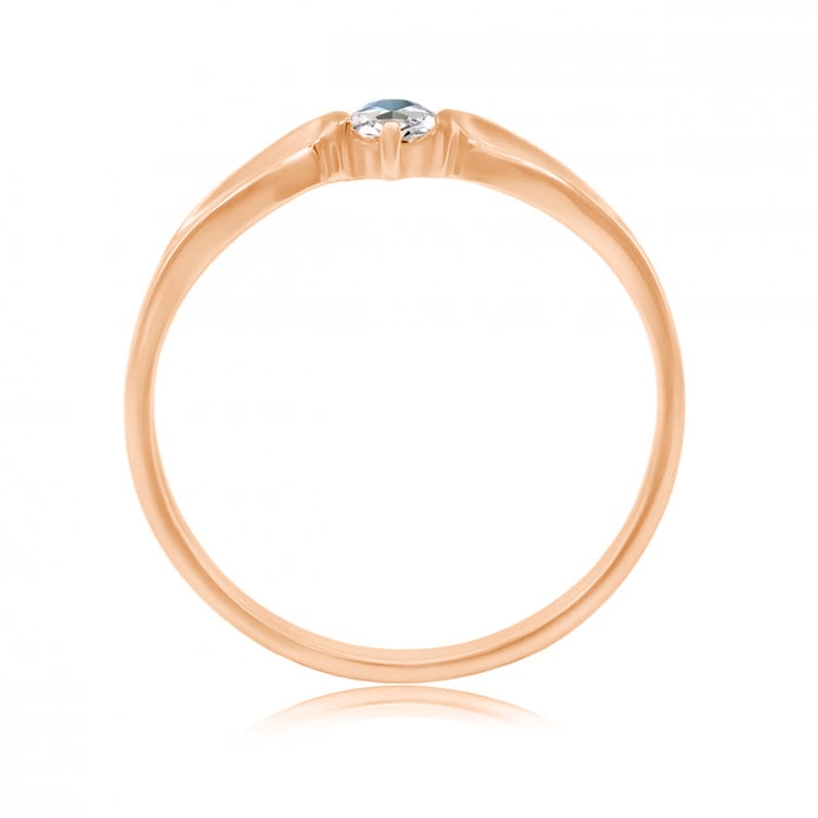 Prsteň z ružového zlata 21822