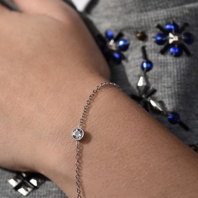 Minimalistický náramok s moissanitom Rollie 105098