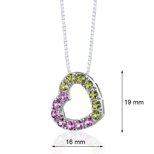 Zafírové a olivínové srdce 21723