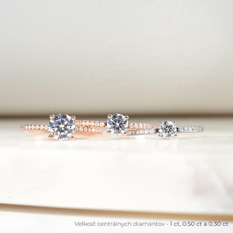 Zásnubný prsteň s diamantmi Prisha 133985